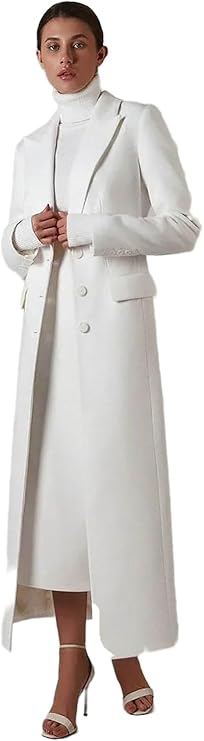White Single Breasted Women Suit Jacket Elegant Coat Business Long Blazer Customize Clothing Prom Party