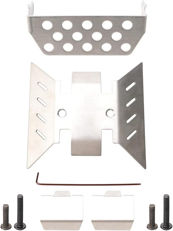 RC Car Chassis Armor Axle Protector Stainless Steel Chassis Guard Protection Skid Plate for 1/10 Crawler Axial SCX10 III AXI03007 Upgrade Parts