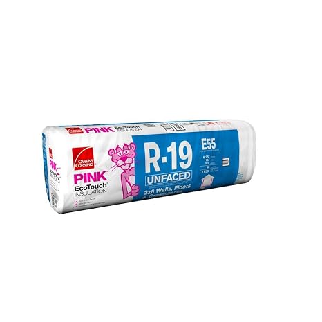 Owens Corning 775 SQFT 10 Bags of R 19 Unfaced 15 by 93 Fiberglass Batt Fits 2X6 Floor-Ceiling