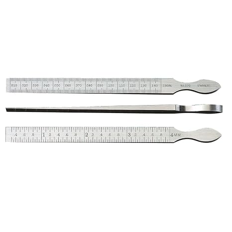 Starrett Taper Gage, 6-1/4" Length, .010-.150" Range