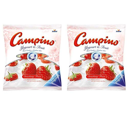 2 PACK Campino Yogurt & Fruit Hard Candies - Strawberry - 120g4.2oz per BAG