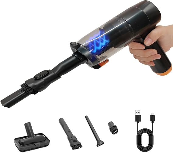 Handheld Car Vacuum Cleaner, 13000PA Hand Held Vacuum Portable Cordless, 2 Suction Modes with Crevice Tool for Car, Office Desk, Keyboards