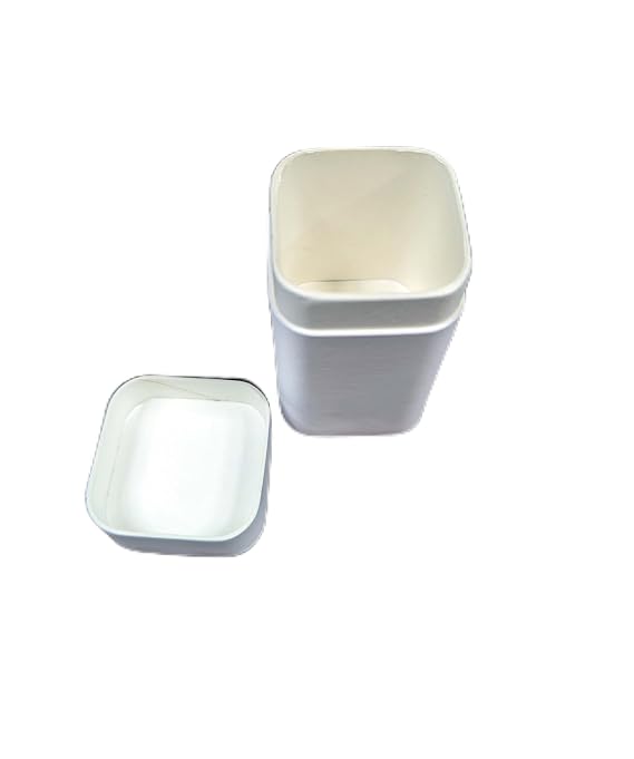 Empty Cardboard Push-Up Deodorant Containers - Square Shape 60g (2.2 oz) (White, 6-Pack)