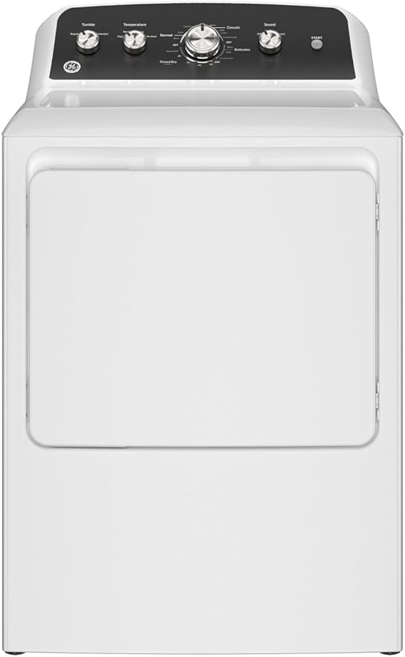 GE GTD48GASWWB 7.2 cu. ft. Gas Dryer with Up to 120 ft. Venting and Extended Tumble White