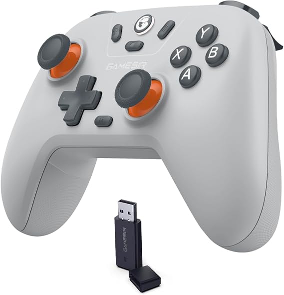 GameSir Nova Lite Wireless Controller - 2.4G & Bluetooth Gamepad for Windows PC, iPhone, Android, Switch, Steam Deck - Hole Effect Trigger, Turbo Function, Rumble Vibration T4 Nova Lite Gray