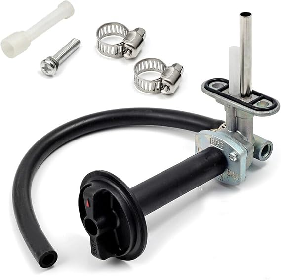 5GH-24500-10-00 Fuel Petcock Valve Switch with Knob Lever and Lines