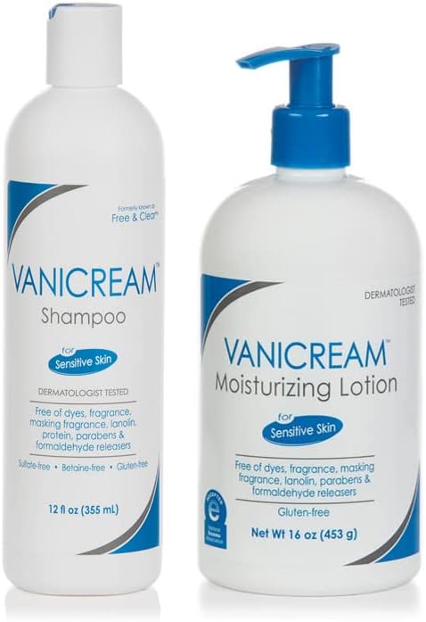 Vanicream Shampoo - 12 Oz & Moisturizing Lotion with Pump - 16 Oz