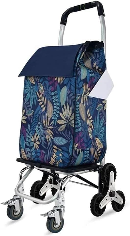 Shopping Trolley Shopping Cart Grocery Shopping Cart Shopping Carts Household Shopping Bag with Wheels Trolley Folding Handrail Aluminum Troll Folding