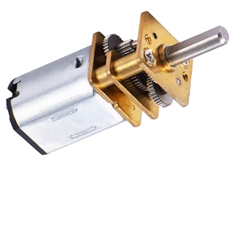 12V 60RPM Micro DC Gear Speed Reduction Motor with Full Metal Gearbox Motor GA12-N20 3mm Shaft for Robot Models, RC Cars, DIY Toys, Pack of 1, Silver