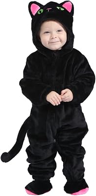 HSCTEK Baby Cat Onesie Costume, Unisex Infant Baby and Toddler Hooded Bodysuit with Footwear 0-4T