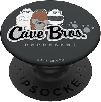 We Bare Bears Cave Bros. Represent Grizz Panda Ice PopSockets Standard PopGrip