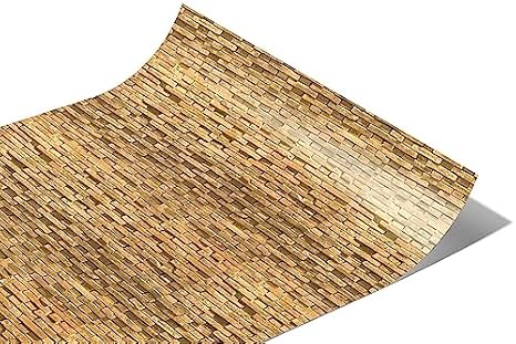 Rwraps Flemish Cross Brick Granola Yellow Matte Vinyl Film Wrap 59in x 6in Vinyl Vehicle Car Film Sheet Roll