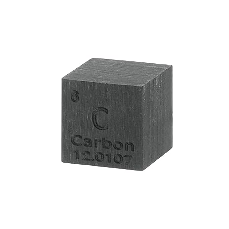 uxcell Carbon High Density Metal Element Cube 0.5" Grey