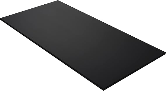 60x28 inches Tabletop, Solid One-Piece Desktop for Sit Stand Desk, Double Desks, L Desk DIY,Wood Countertop Home or Commercial Use,1 inch Thick, Black, 27.56" D x 59.1" W