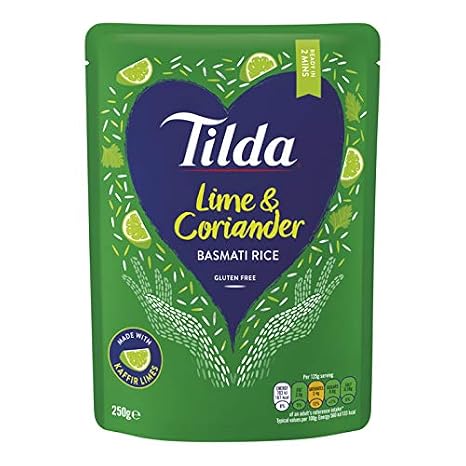 Tilda Steamed Basmati Rice Lime & Coriander (250g)