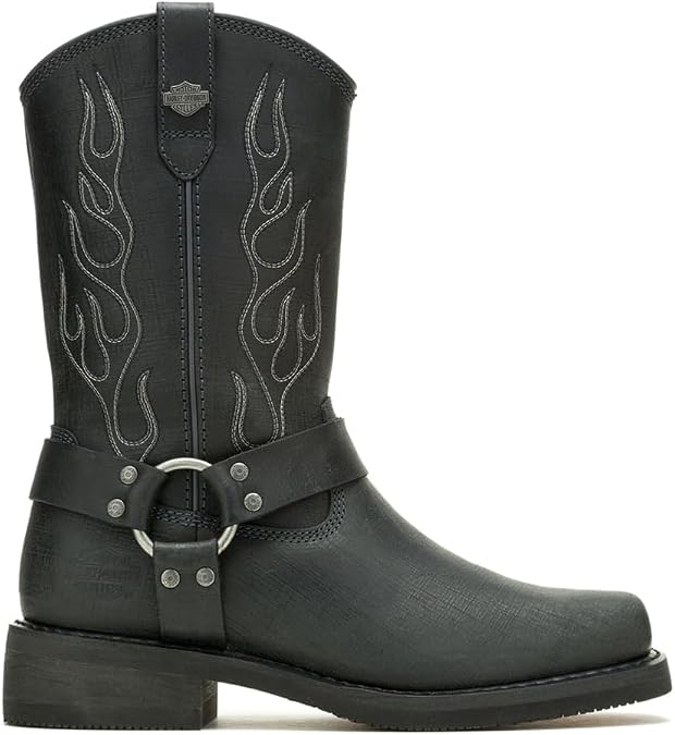 Harley-Davidson Men's Hustin West 11-Inch Black Motorcycle Boots, D93865