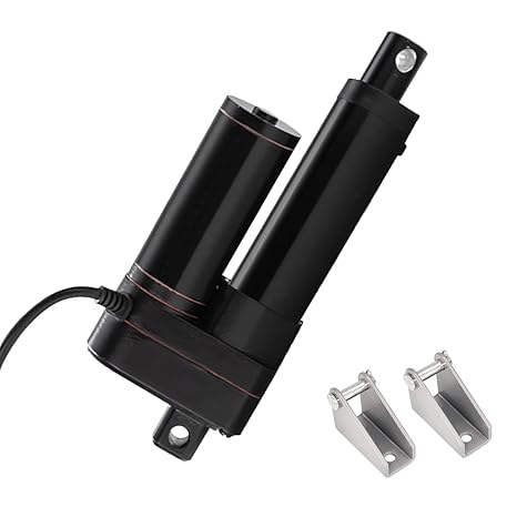 12V Linear Actuator 176lbs/800N 0.78"/s High Speed Linear Actuator Stroke 2Inch IP65 Protection Electric Actuator with Mounting Brackets,for Door Opener,Solar Tracker,Electric Lifting System