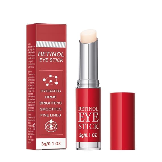Retinol Eye Stick, Retinol Eye Cream With Collagen,Hyaluronic Acid For Dark Circle, Wrinkles, Under EyeCream Anti Aging, Reduces Puffiness Fine Lines, Visible Results in 3-4 Weeks
