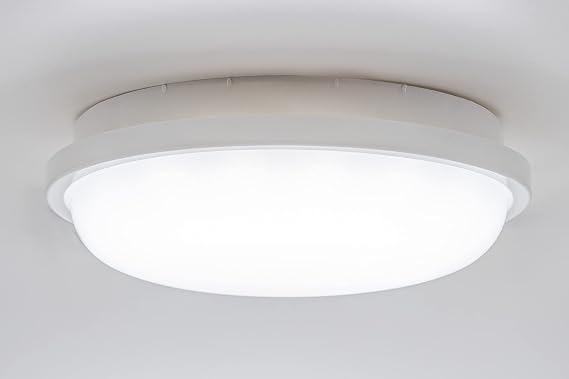 20W Bulkhead LED Ceiling Light For Indoor and Outdoor Use, IP65 Waterproof Bathroom Light, 6500K Cool White Flush Ceiling Light 1800lm [Energy Class F]