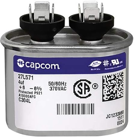 Z97F5504-4 uf MFD 370 Volt V Oval CBB65 Run Capacitor