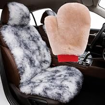 Gracefur Sheepskin Seat Covers, Scratch-Free Car Wash Mitt