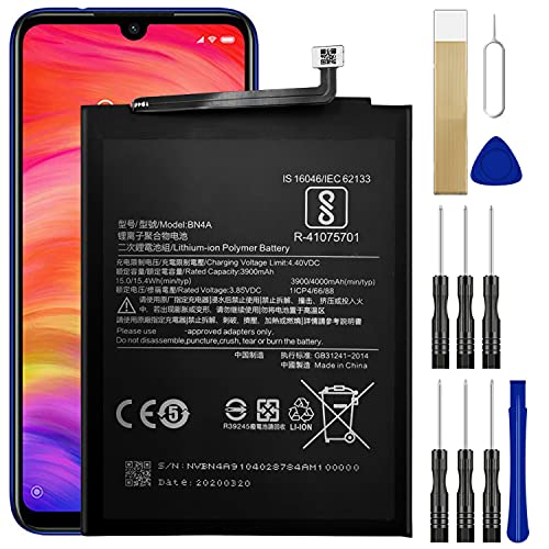 DDONG Replacement Battery BN4A for Xiaomi Redmi Note 7 Pro Battery Free Adhesive Tool