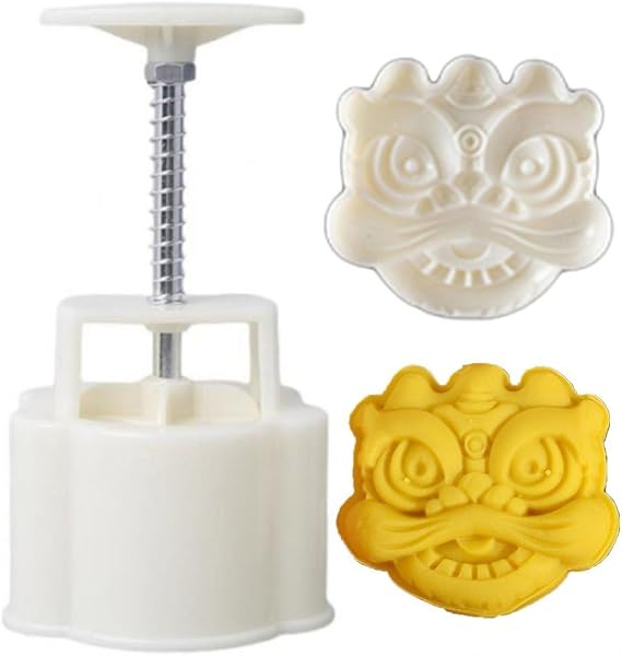 1set 3D Mooncake Mold 50g National Tide Style Patterns Mooncake Molds Press Cookie Mould for -Autumn Dessert Molds