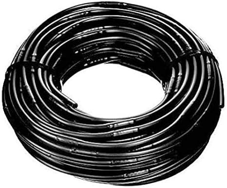 USA MADE - Irrigation Drip Line Emitter Tubing 100', 12" Emitter Spacing, 1/4" .52 GPH, color black (.170 ID x 240 OD)