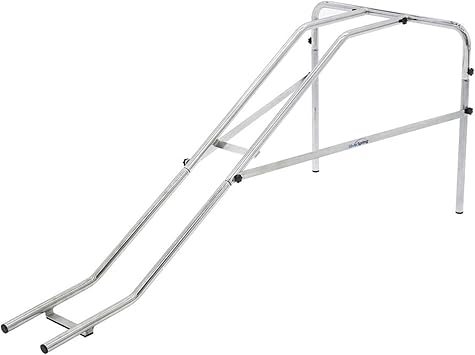 Discount Ramps EZ-Bowler Bowling Ramp Helper for Kids, Wheelchairs, and Limited Mobility, 20 lb. Capacity, Assembles with Hand Turn Bolts, Silver