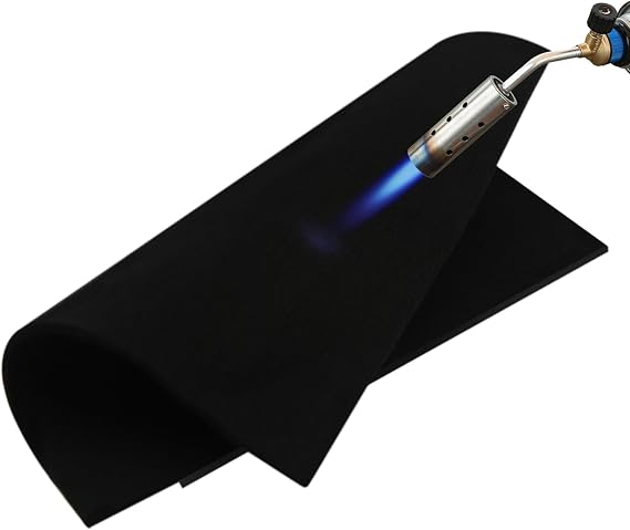 Welding Blanket Fireproof Matace Carbon Felt Soldering Mat & Pad, 5mm Flame Retardant Fabric, Heat Shield for Brazing, Stove Wick, Automotive Repair, HVAC Plumbing - 12x14 Inch, 2 Pack, Black
