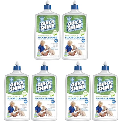 Quick Shine Plant Based Pet Floor Cleaner 27 oz, 2Pk | Ready to Use, Removes Dirt, Streak Free, No Rinse | Hardwood, Laminate, Luxury Vinyl Plank LVT, Tile | Safer for Kids, Pets & Our Environment