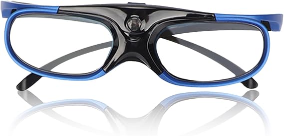 144Hz DLP Link 3D Glasses - Lightweight High Definition Rechargeable 3D Active Shutter Glasses for DLP Link Projectors, Fast Refresh Rate, Long Battery Life
