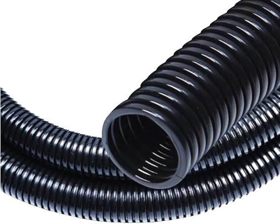 30 FT 1/2 Wire Loom Split Tubing,Dog Cat Cord Protector,Split Wire Loom Tubing Wire Conduit Black (30FT 1/2")