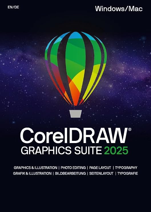 CorelDRAW Graphics Suite 2025 Windows / MAC *Dauerlizenz* DEUTSCH Graphikbearbeitung #BOX