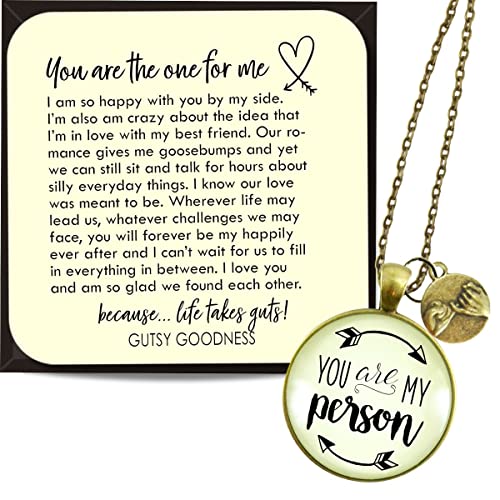 Gutsy Goodness Girlfriend Wife Necklace Romantic Couples Handmade Jewelry Message Gifts