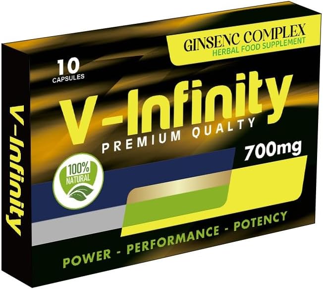 V-Infinity Gold - Enhance Your Performance - Extra Strength Performance V-Infinity Gold Pills, Stamina Endurance Booster Gold Supplement Pills for Men - 10 Ginseng Capsules