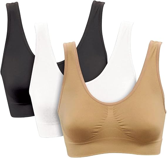Women's 3 Pack - Wireless, Solid Color Seamless