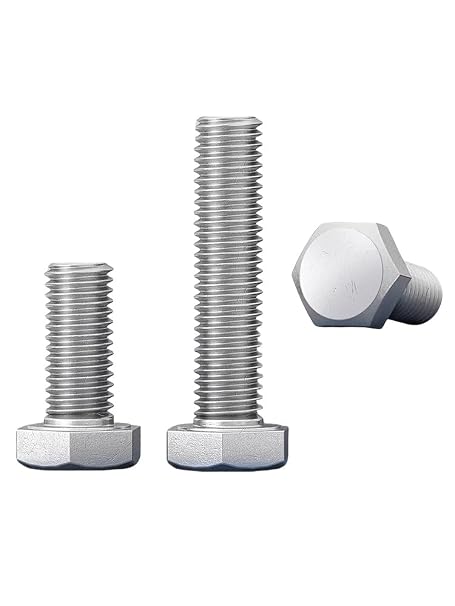 Hex Head Screw Bolt, Fully Threaded, Stainless Steel 18-8, Plain Finish,M22*60(20pcs)