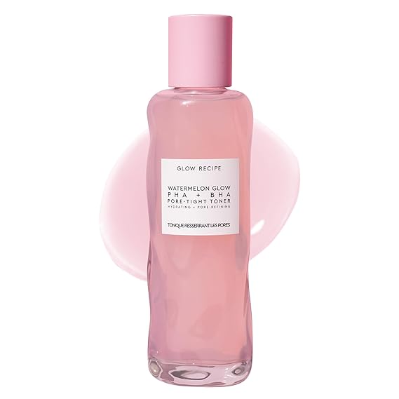 Glow Recipe PHA  BHA Face Toner, Korean Exfoliating Toner for Pores, Gentle Chemical Exfoliant  Hydrating Toner, Watermelon, Cactus Water  Glycerin 150ml