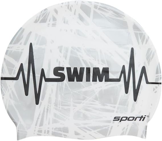 Sporti Unisex-Adult Silicone Swim Cap, Athletic Bathing Caps, Protects Hair