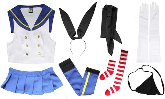 GK-O Game Anime Kantai Collection Shimakaze Cosplay Uniform Outfit