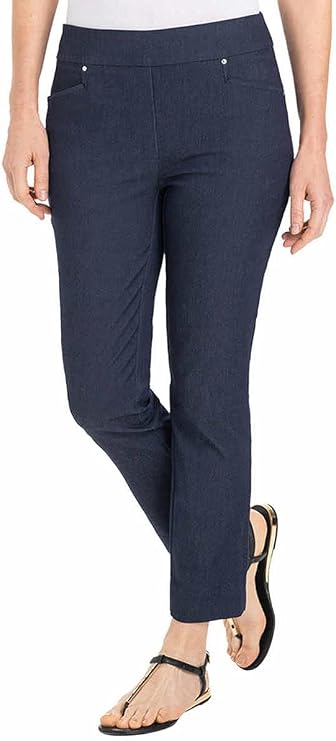 Hilary Radley Women Mid-Rise Stretch Pull-On Ankle Pant