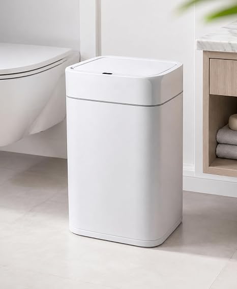 22 Litre Sensörlü Çöp Kovası, Otomatik Temassız Akıllı Çöp Kutusu, Sessiz Kapanan, 2 AA Pille Çalışan, Hijyenik Mutfak, Banyo ve Ofis