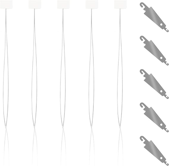 Jofefe 10Pcs Punch Needle Threaders for Long Punch Needles Tool Set Embroidery Floss Cross Stitch DIY Sewing Craft Works (Bonus with 10pcs Small Needle threaders)