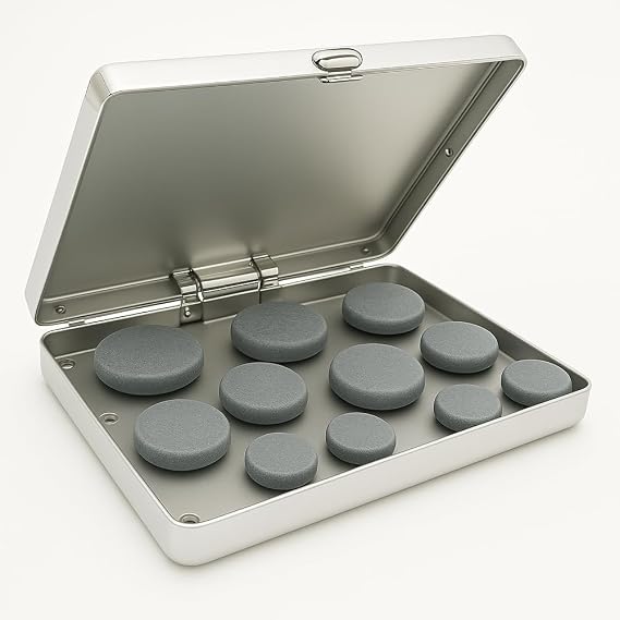 Portable Stainless Steel Massage Stone Heater Case Compact Electric Warmer for 10 Basalt Stones Spa & Therapy Use Quick Heating & Travel-Friendly