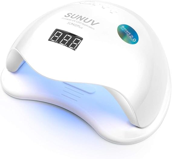 UV LED Nail Lamp, Upgraded UV Light with 4 Timer,Digital Display SUN5plus