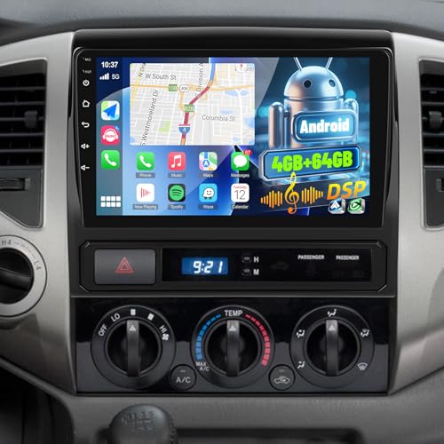 [464GB] Android Radio for Toyota Tacoma 2005-2015 with Canbus: NHOPEEW 9 inch IPS Touchscreen Tacoma Stereo - Carplay and Android Auto, Custom Homepage, DSPEQ, 5GWiFi, SWC  Rearview Camera