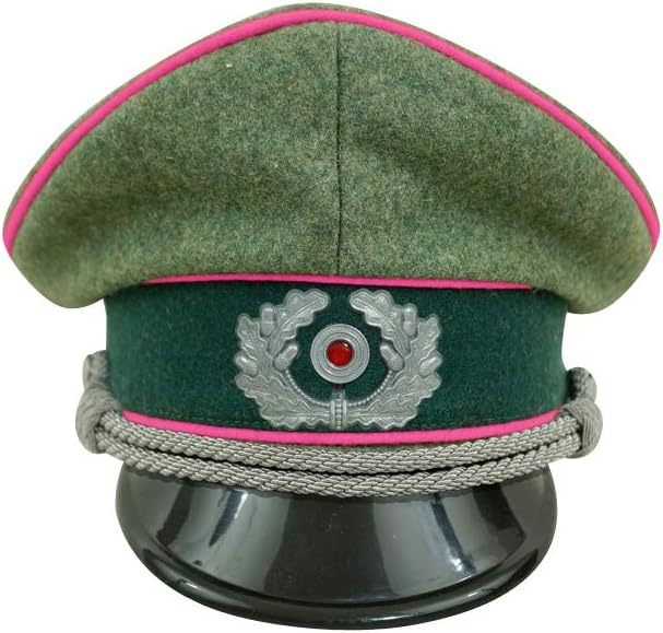 militaryharbor WW2 German Heer Panzer officer Wool Visor Cap with insignia
