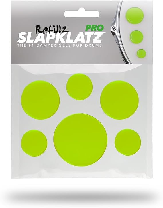 ReFillz Drum Gel Dampers Alien Green 12 Pads in 3 Sizes