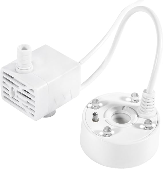 Ultrasonic Mist Maker - Pond Mist, Atomizer Sprayer | LED Light Ultrasonic Sprayer for Fountains, Aquariums, Ponds, Create Dense Mist for Decorative Effects, Indoor Outdoor Misting Machine